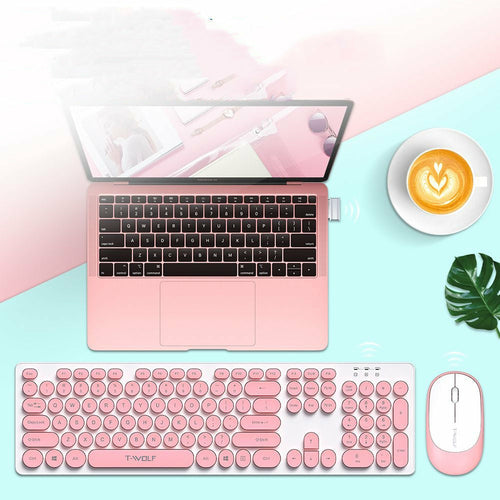 Wireless Keyboard & Mouse Combo – Ergonomic, Waterproof, Plug & Play