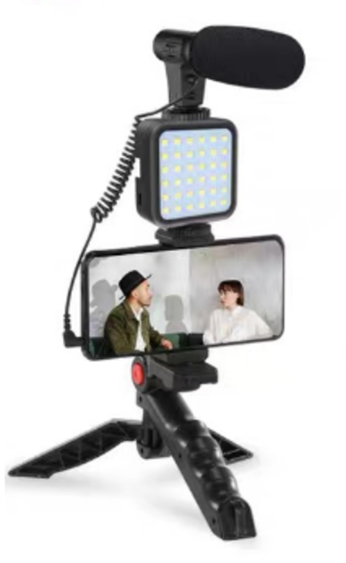 Desktop Tripod Microphone Stand with Condenser Head