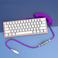Type-C Detachable Mechanical Keyboard Cable – 2M, Coiled & Scalable