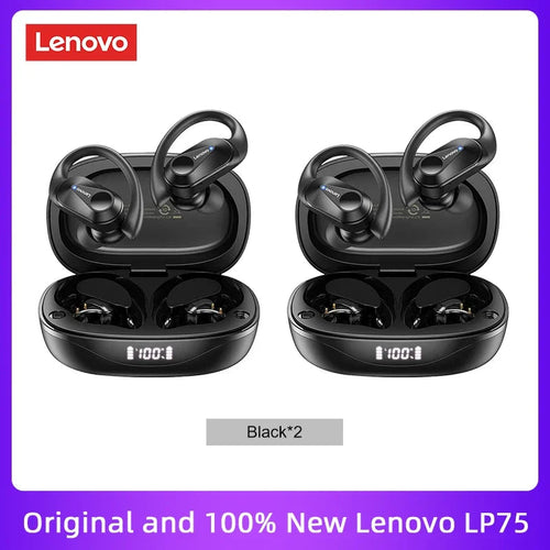Lenovo LP75 TWS Bluetooth 5.3 Wireless Earphones with LED Display