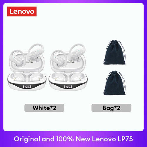 Lenovo LP75 TWS Bluetooth 5.3 Wireless Earphones with LED Display
