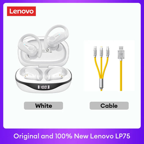 Lenovo LP75 TWS Bluetooth 5.3 Wireless Earphones with LED Display