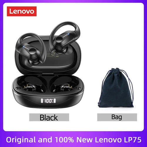 Lenovo LP75 TWS Bluetooth 5.3 Wireless Earphones with LED Display