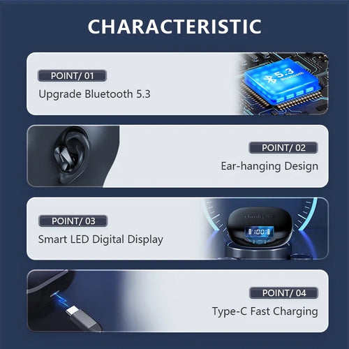 Lenovo LP75 TWS Bluetooth 5.3 Wireless Earphones with LED Display