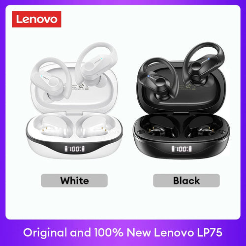 Lenovo LP75 TWS Bluetooth 5.3 Wireless Earphones with LED Display