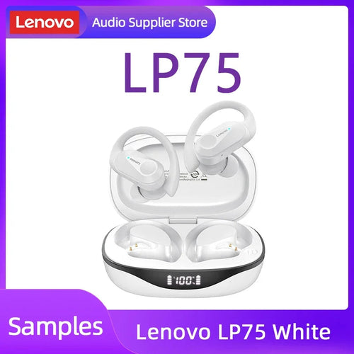 Lenovo LP75 TWS Bluetooth 5.3 Wireless Earphones with LED Display