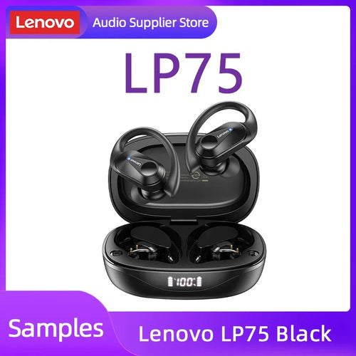 Lenovo LP75 TWS Bluetooth 5.3 Wireless Earphones with LED Display