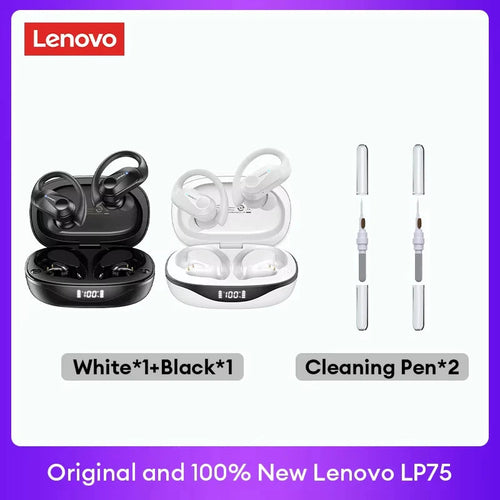 Lenovo LP75 TWS Bluetooth 5.3 Wireless Earphones with LED Display