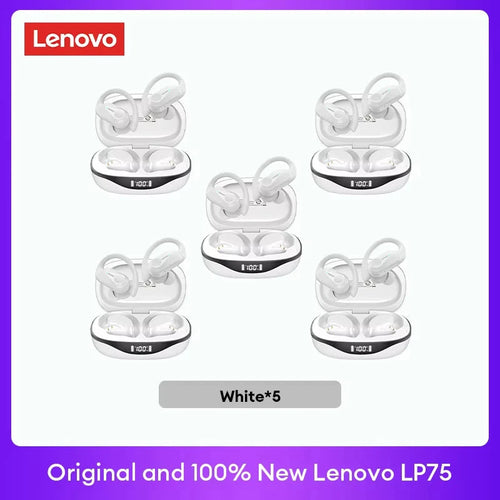 Lenovo LP75 TWS Bluetooth 5.3 Wireless Earphones with LED Display