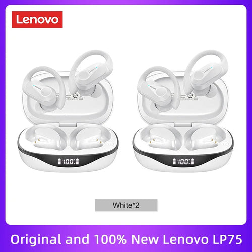 Lenovo LP75 TWS Bluetooth 5.3 Wireless Earphones with LED Display