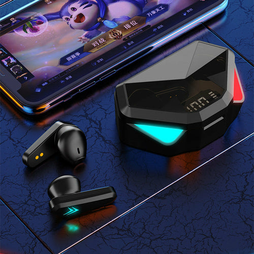 Sports Gaming Bluetooth Earbuds – Low Latency, Digital Display & Voice Control