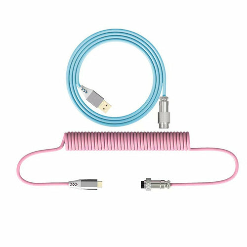 Type-C Detachable Mechanical Keyboard Cable – 2M, Coiled & Scalable