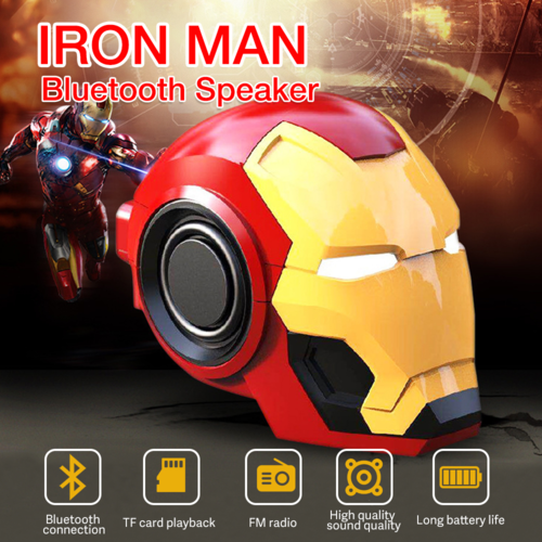 Portable Iron Man Wireless Bluetooth Speaker