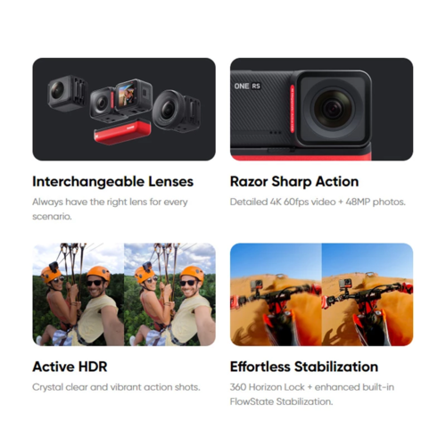 Insta360 ONE RS Waterproof 4K 60fps Action Camera