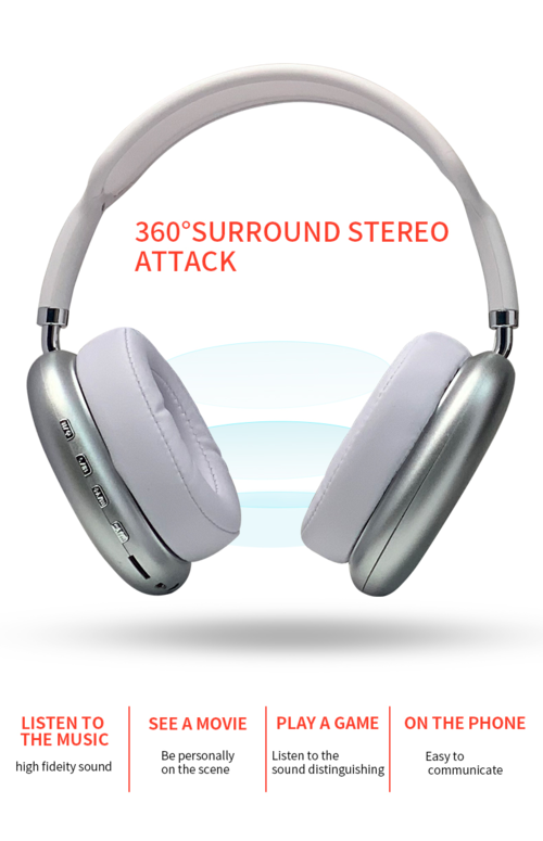 HIFI Stereo Bluetooth Headphones – Over-Ear, BT 5.0, FM Radio & TF Card Support