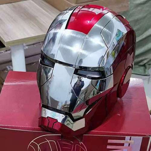 Electric Iron Man Helmet – Remote & Voice Control, Auto-Opening Mask