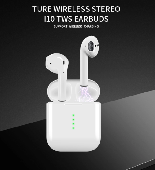 i10 TWS Wireless Earbuds – Bluetooth 5.0, HiFi Sound & Wireless Charging