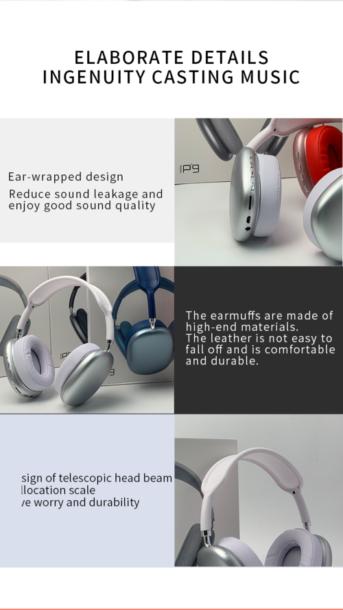 HIFI Stereo Bluetooth Headphones – Over-Ear, BT 5.0, FM Radio & TF Card Support
