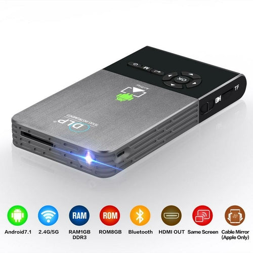 C2 DLP Portable Projector — Android 7.1 | Wi-Fi | HD Ready